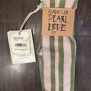 Magnolia Pearl Striped Casual Socks in Green and PinkPristine Condition,Nvr worn